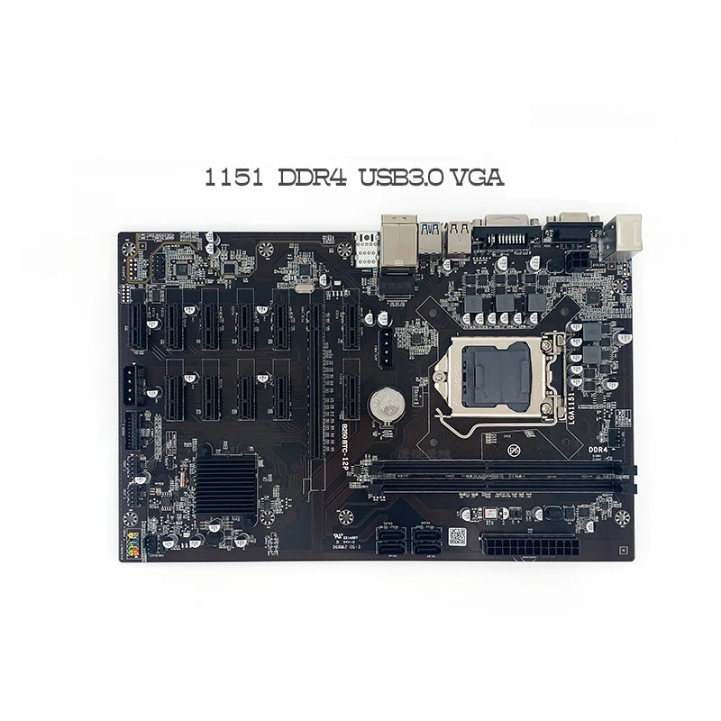 Computer motherboard B250, motherboard 1151 interface DDR4 not direct insertion graphics card 9-card kit 1X to 16X conversion