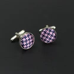 MensRoundBraided Jewelry  Fashion Shirt Cufflinks For Wedding Party Suit Shirt Stripe  Dot Silver Cuff Link Men Accessories Gi