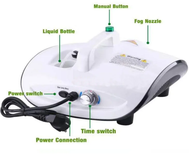 1500w portable disinfection atomizer fog smoke machine sprayer for car home