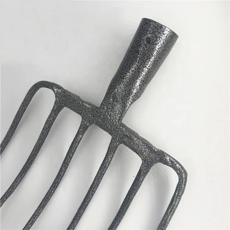 
6 prong Carbon Steel poultry farm hand digging tools set Garden Fork 
