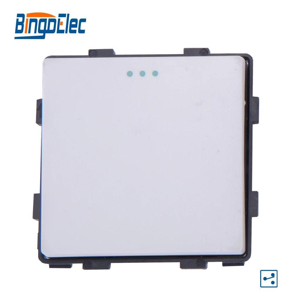 Bingoelec hot sale 1 Gang 2 Way Normal WALL Switch Function push  Modular  switch