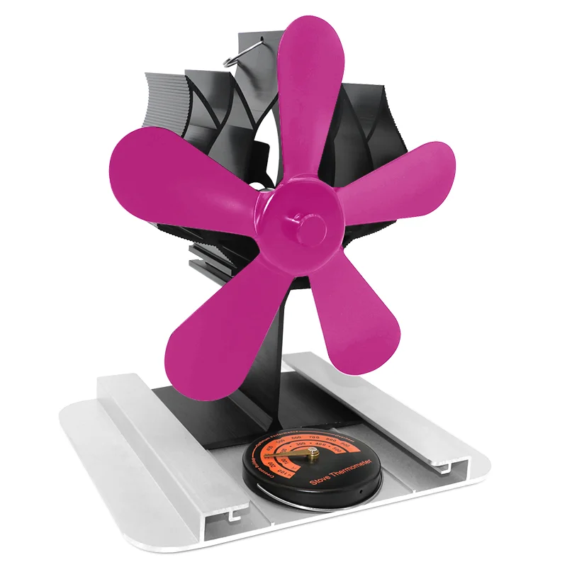 2022 New stove fan Quiet Heat Powered 5 Blade For Wood Log Fire Burner Ecofan