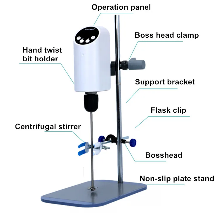 HAIJU LAB 2023 Wholesale Laboratory Mechanical Overhead Electric stirrer Overhead Cosmetic Mixer