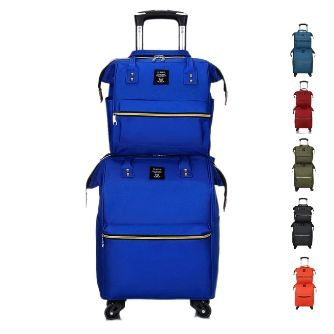 Korean version of the trolley bag Oxford cloth bag mother and child set double shoulder mommy bag