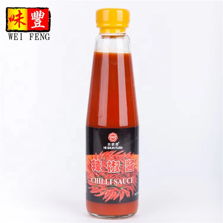 HACCP BRC OEM Factory Halal Red Chili Natural Material 320g Glass Bottled Sambal Oelek Chilli Spicy Hot Sauce