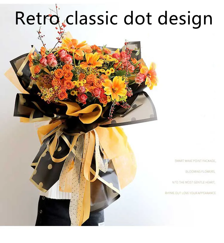 Factory Amazon hot sale Custom korean plastic waterproof packaging  gifts wrap paper   bouquet  wrapping paper for flowers