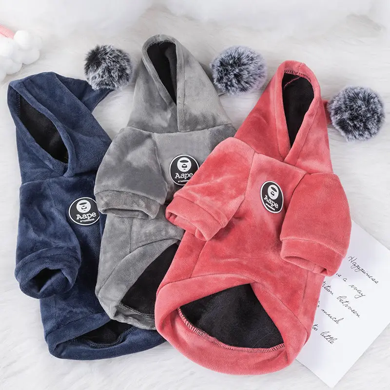 Small Puppy Dog clothes teddy small dog kitten trend hoodie fall/winter clothing pet cat clothes