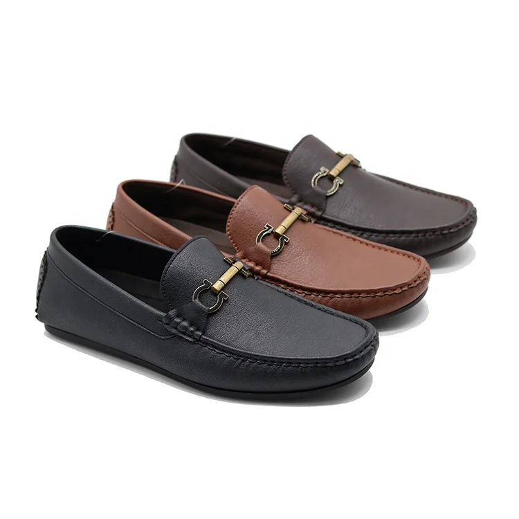 
 Мужские мокасины из ПУ кожи, повседневные туфли на плоской подошве  