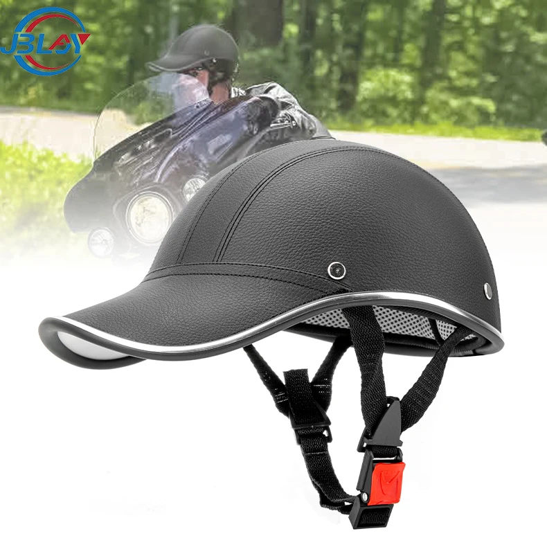 Wholesale Retro Design Motorbike Baseball Cap Helmet Scooter Half Open Face  Motorcycle Helmets