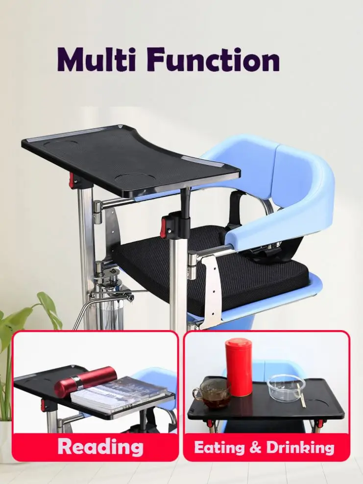 Multi Function Hydraulic Patient Transfer Lift Wheelchair Bedside Commode Chair