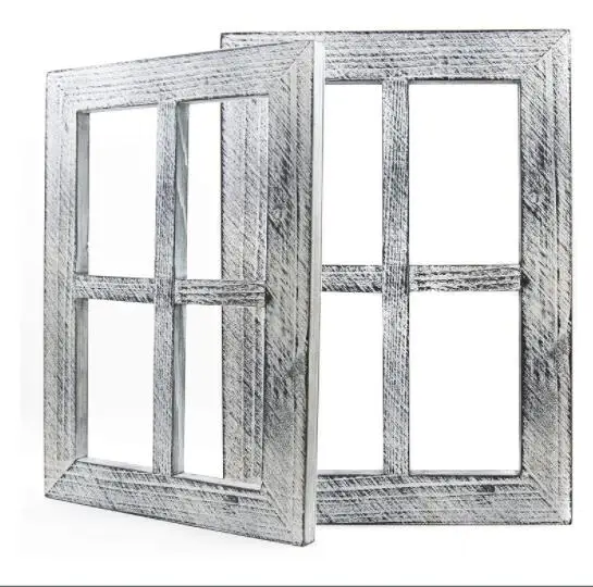 Минимальный заказ 1 шт. Деревянная Рама Настенный декор деревенские оконные панели с подвесной фурнитурой для спальни гостиной ванной комнаты бара дома Dec