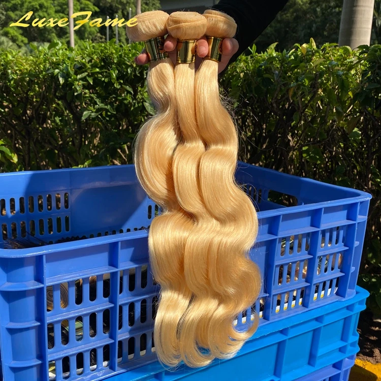 
Luxefame, необработанные светлые человеческие волосы, необработанные человеческие 613 натуральные русские светлые волосы в пучках, 613 выровненные с кутикулой поставщики натуральных волос 