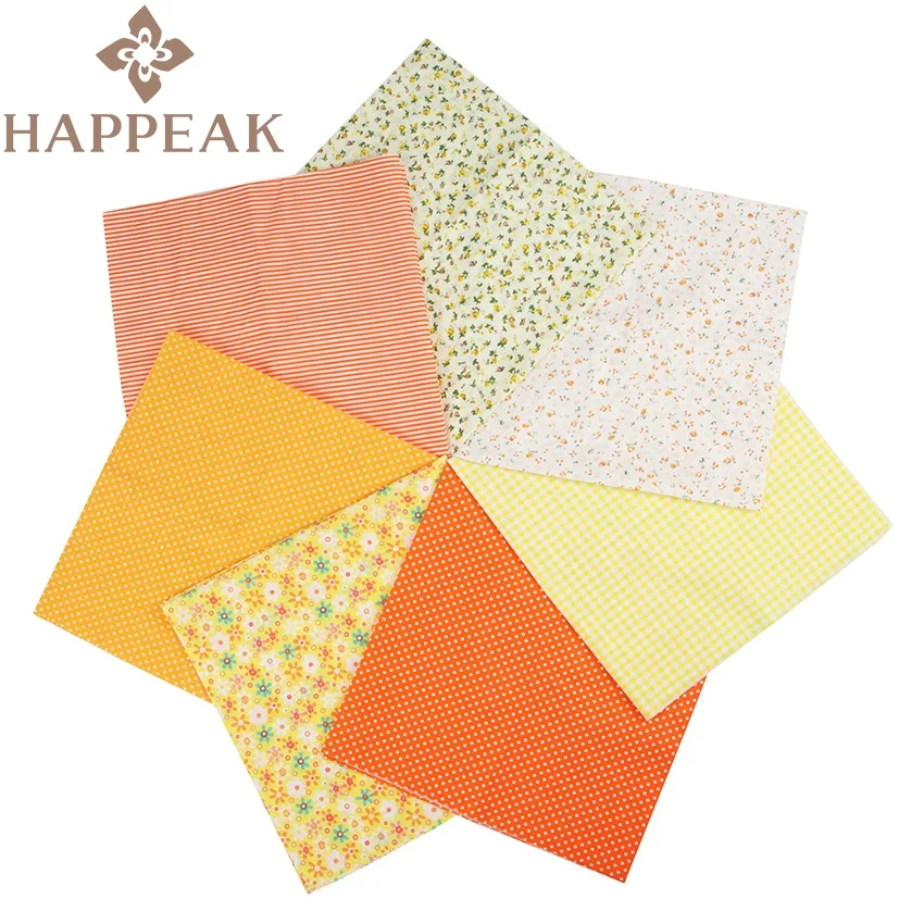 HAPPEAK Precut ткань 7 шт. в наборе 10X10 дюймов квадратный 25 см хлопчатобумажная многоцветная печатная стеганая