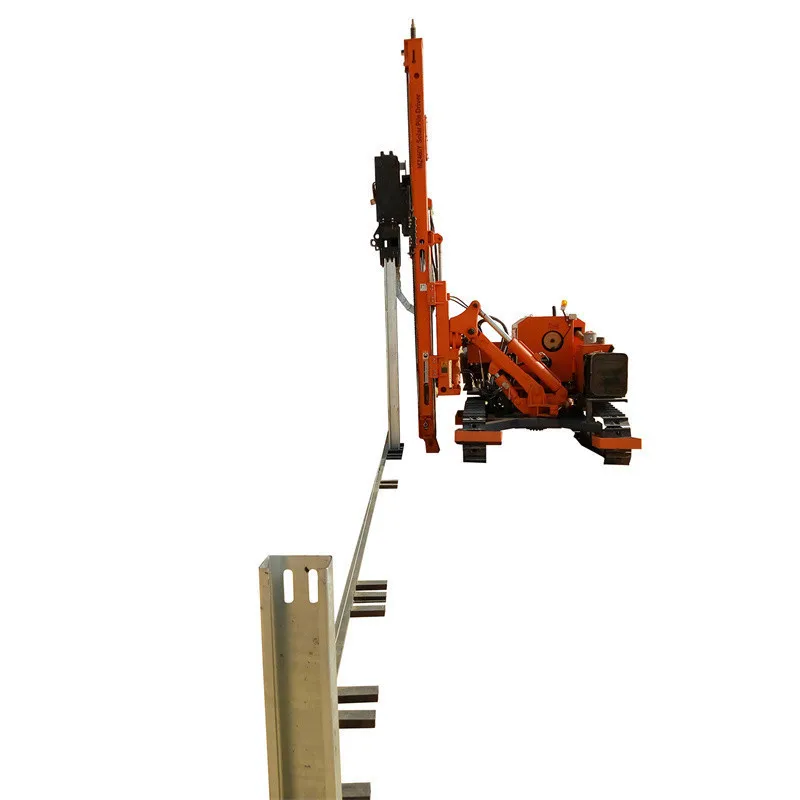Ground Mounted Solar Pile Driver Hydraulic Drilling Rigs Machine For Ram And Drill Working In Malaysia