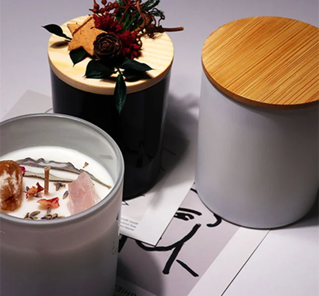 Wholesale Valentines Tag Mass Customization Home Decoration Natural Soy Wax  Wood Wick Scented Crystal Candle