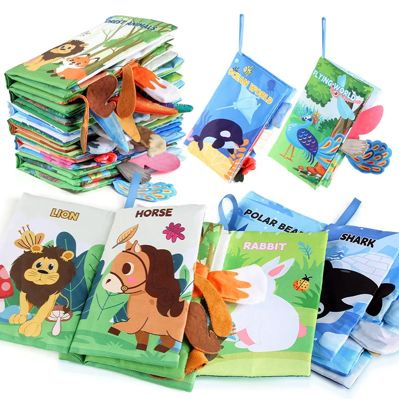 Baby Cloth Book Intelligence Development Soft Learning Cognize Reading Books for Baby Early Educational Toys