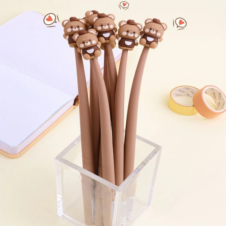 KUKI Cheap hot Selling Promotional Kawaii Pen 0.5mm Korean Pen Carton Cute Gel Pen stationery Manufacturer