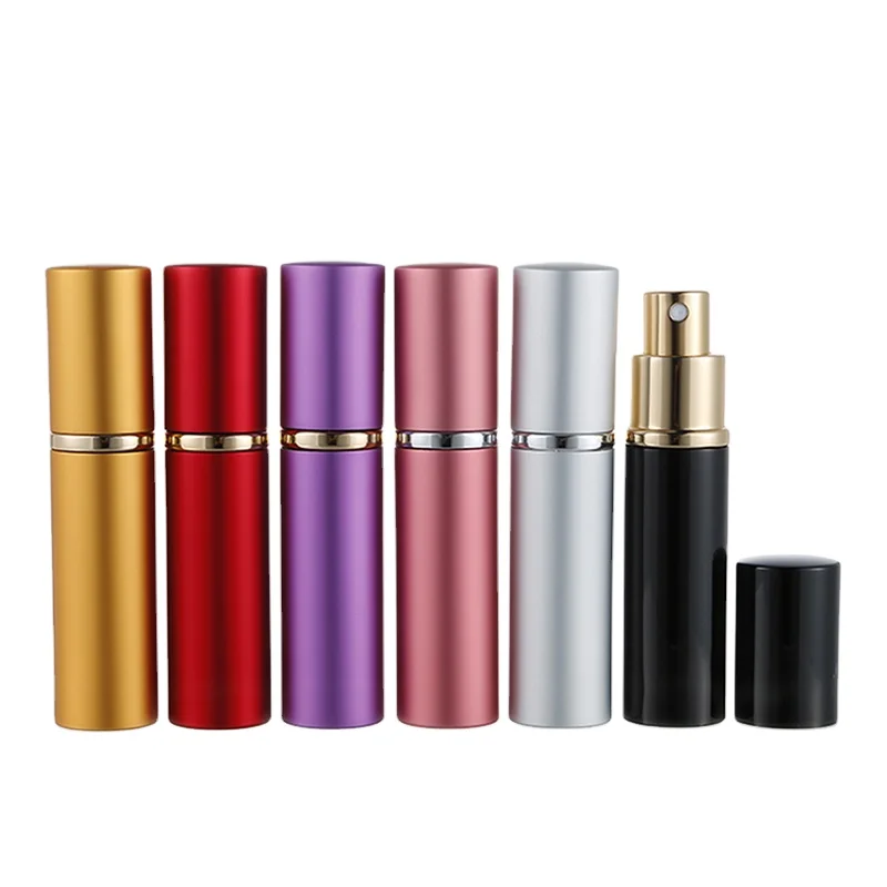 5ml 10ml Portable Mini Perfume Glass Bottle Refillable Travel Size Aluminum Spray Atomizer Empty Metal Perfume