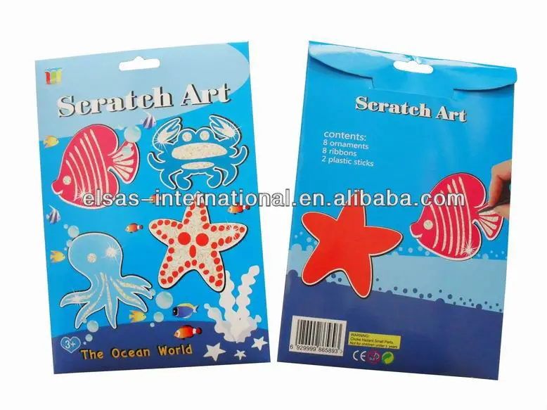 Wonderful animated christmas craft prepaid cartoon rainbow scratch board art books