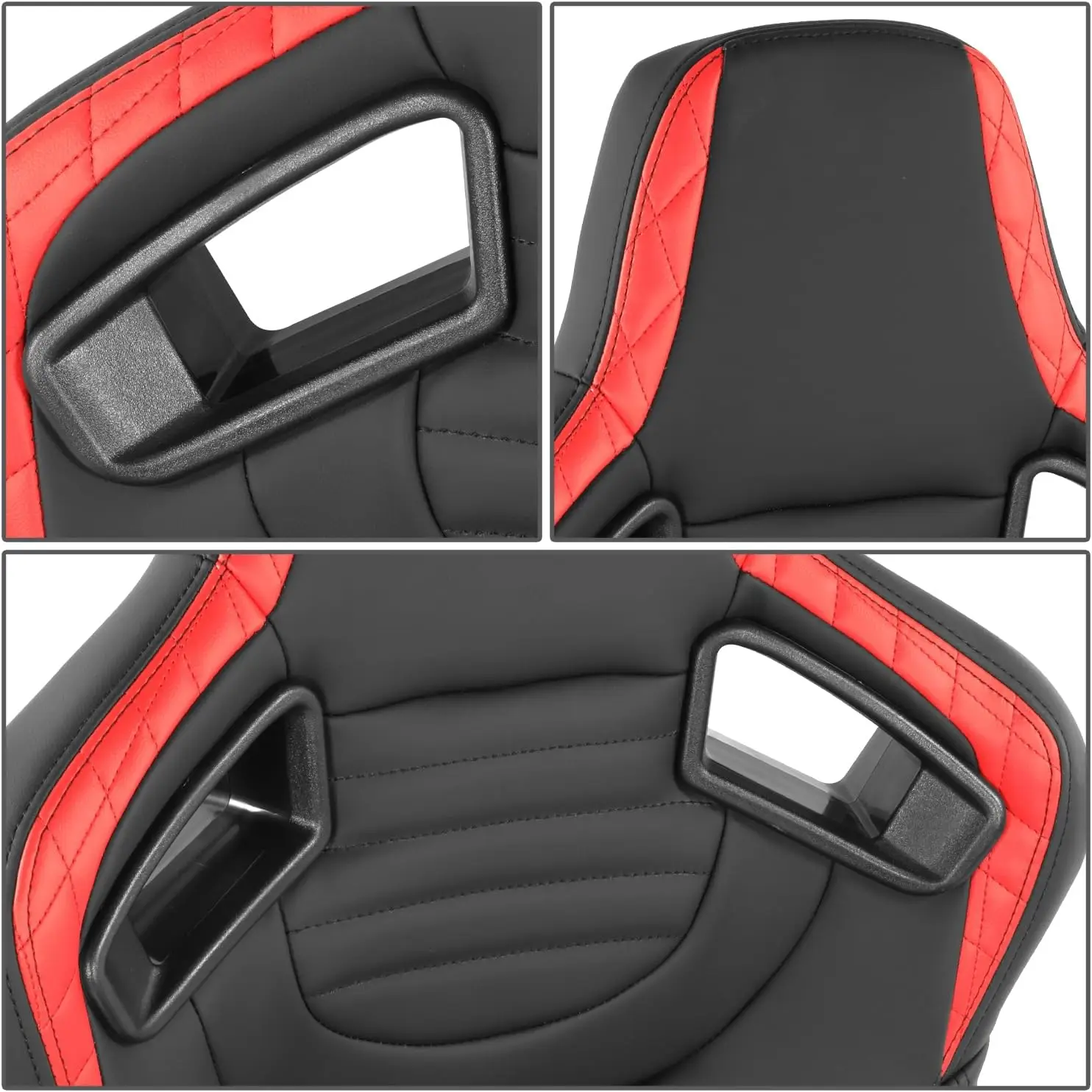 JIABEIR 9014 Red Universal Leather Bucket Car Interior Accessories Sports Race Modified Driving Racing Seats