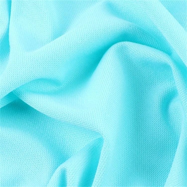 CVC Pearl ground cloth mesh polyester cotton knitted fabric spring and summer breathable polo shirt T-shirt fabric