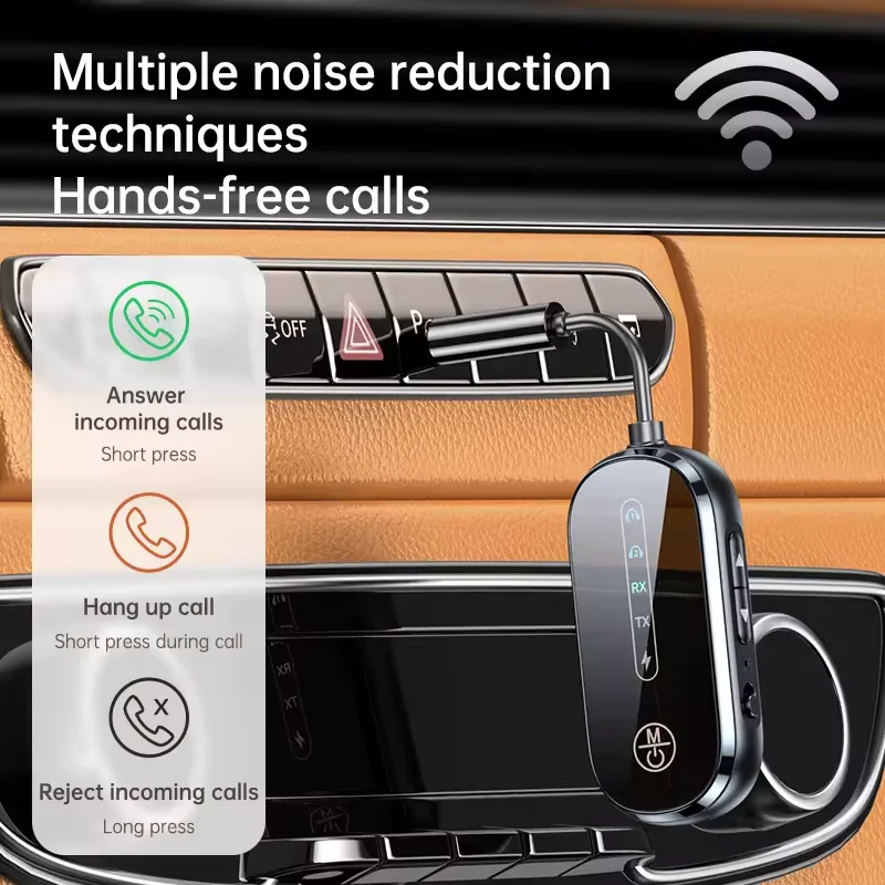 C83Pro Dual connection newest BT5.4 2 in 1 Car portable hands-free bluetooth 5.4 audio Transmitter Receiver