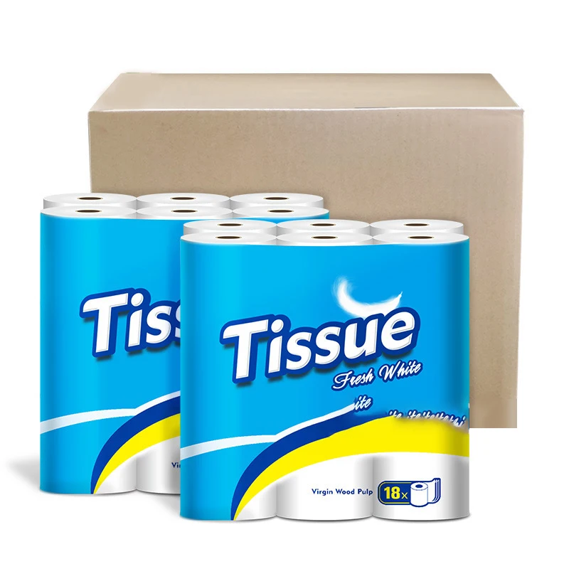 Custom Safe Eco-Friendly Water Soluble Toilet Tissue Paper 100% Bamboo Bleached 2ply 3ply 1ply Core Toilet Sanitary Paper Rolls
