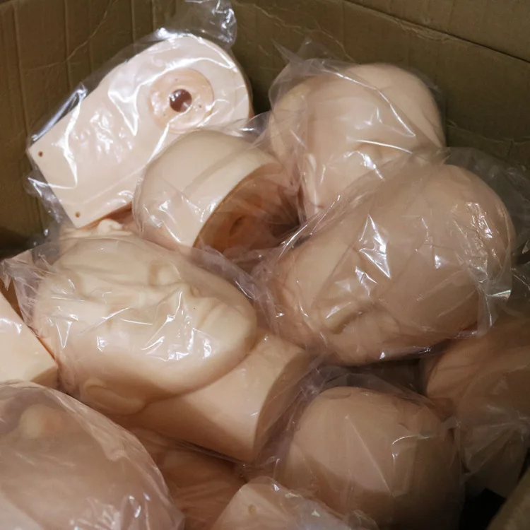 Silicone Permanent Makeup Tattoo Training Closed Eye Practice Tattoo Head Mannequin