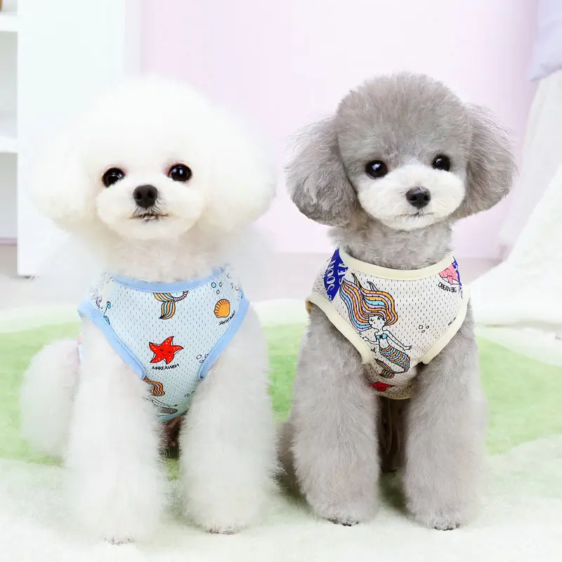 Wholesale Pet Dog Mesh Clothes Vest Sea Style Beach Holiday Small Pet Cat Dog Mesh Clothes Summer for Dogs