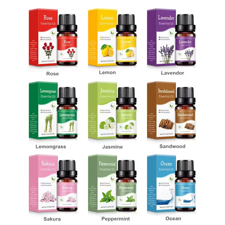 Hot sales natural water soluble essential oils  good price 10ml dropper bottle  luxury essential oil for candles