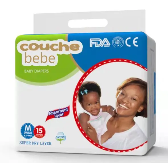 couche bebe Baby best quality wholesale price baby diaper supplier from China Material Fluff Pulp