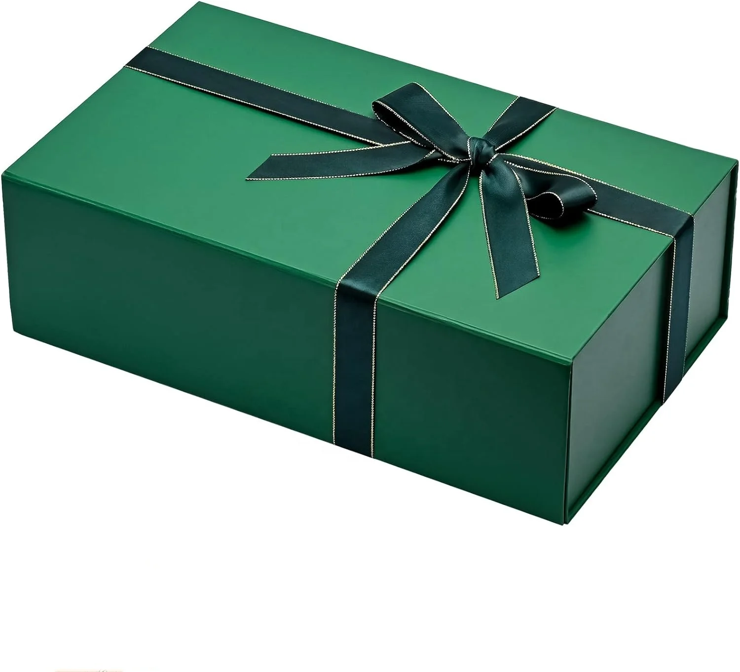 Solid Color With Lid Ribbon Medium Foldable Box Clasp Bridesmaid Bow Tie Gift Packaging Box With Magnetic