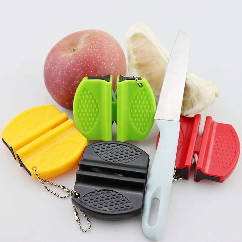 World Best Small Outdoor Two-stage Tungsten Camping Portable Mini Ceramic Rod Handheld Pocket Knife Sharpener