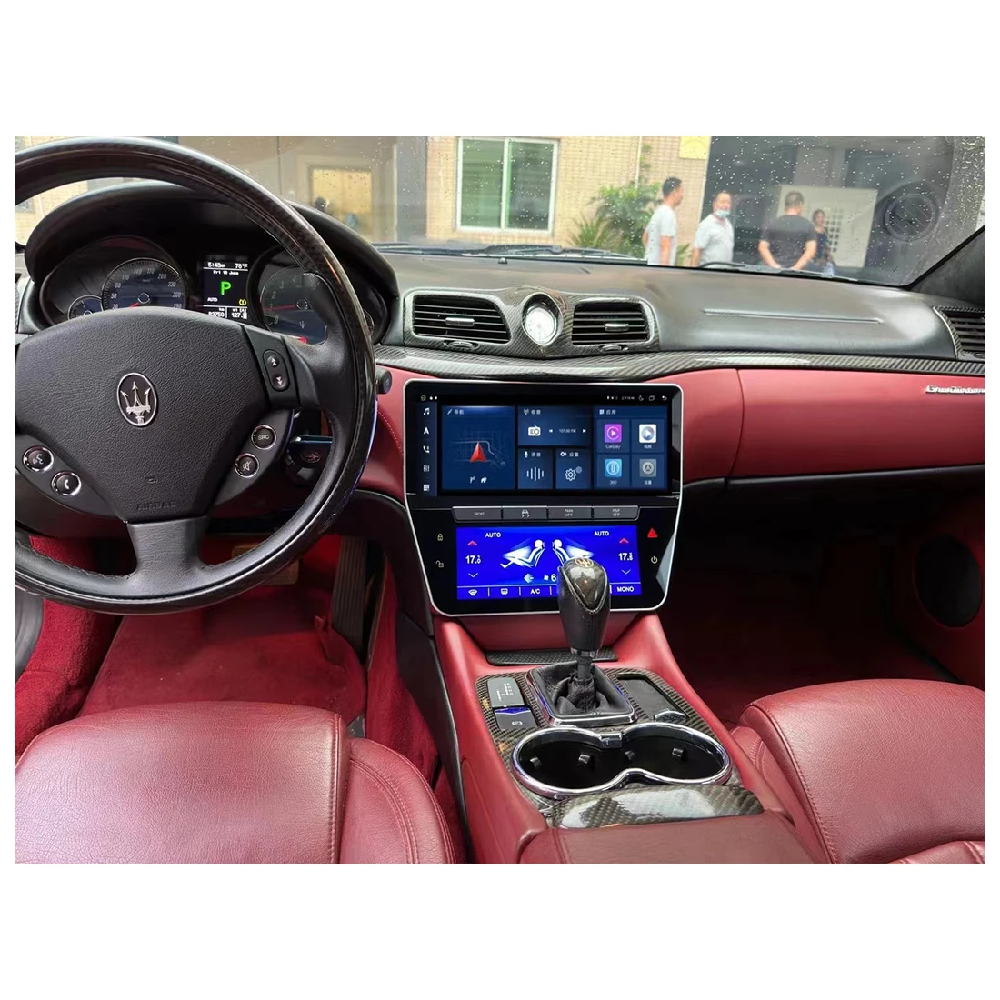 12.3 inch new Android Car DVD Stereo Player with AC Touch Panel For Maserati GT GC GranTurismo 2007-2017 With GPS Navigation