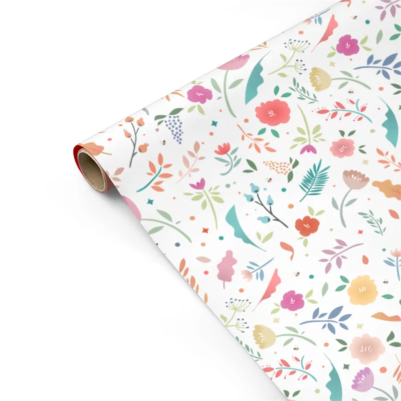 Durable Waterproof Custom Art Paper Baby Cute Flower Gift Wrap Paper