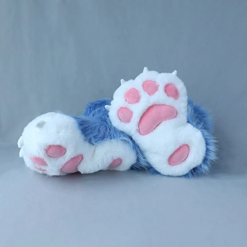 Plush Beasts Claw Slippers Boots Fursuit paw Mascot Costume Furry Cosplay Suit Comic-Con cosplay Accessories