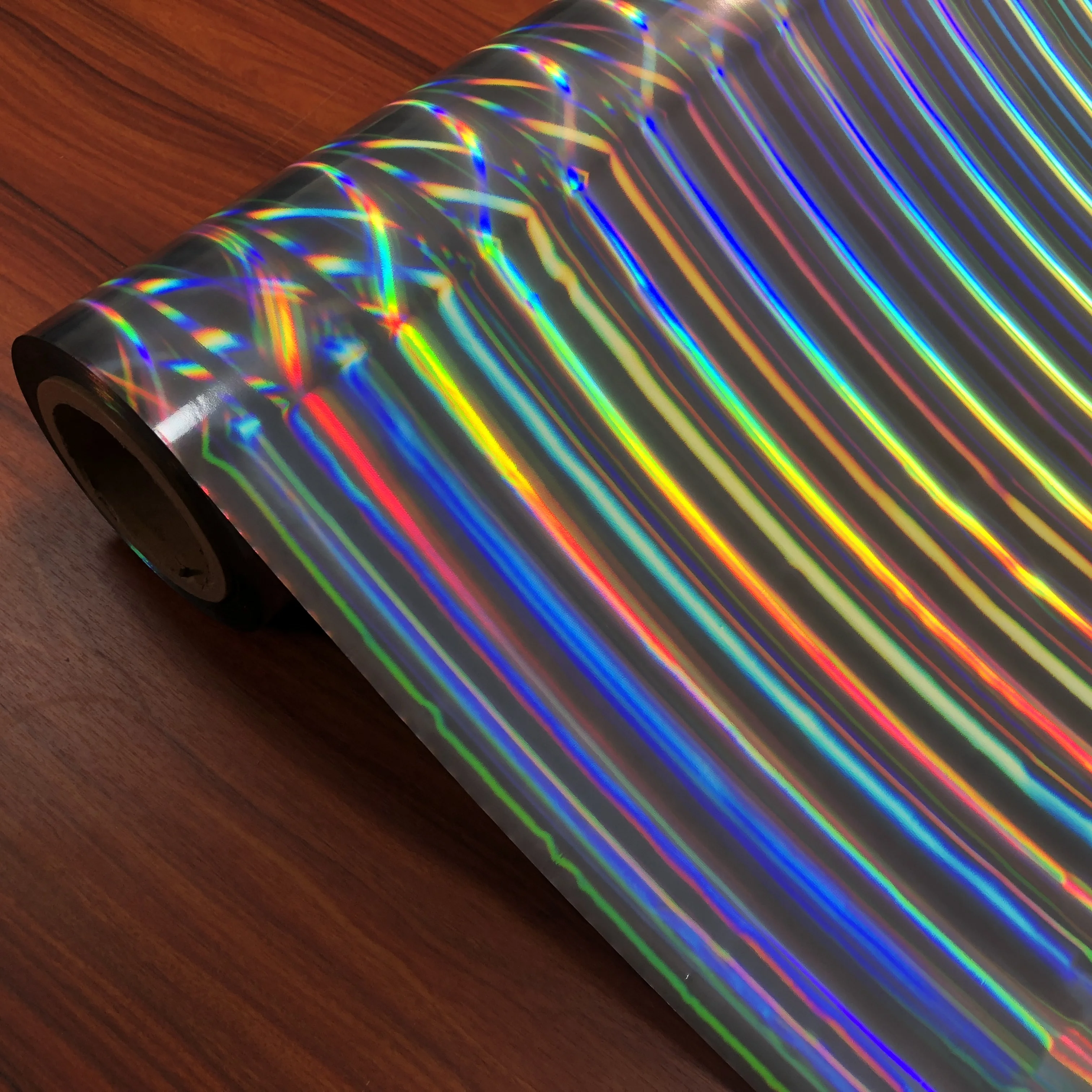 New Design pillar of light pattern Best Price holographic metallized cold lamination film roll for packing & printing