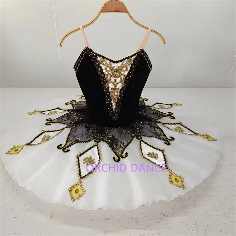 High Quality Unique Design Custom Size 12 Layers Performance Wear Adult Girls  Black Professional Ballet Tutus