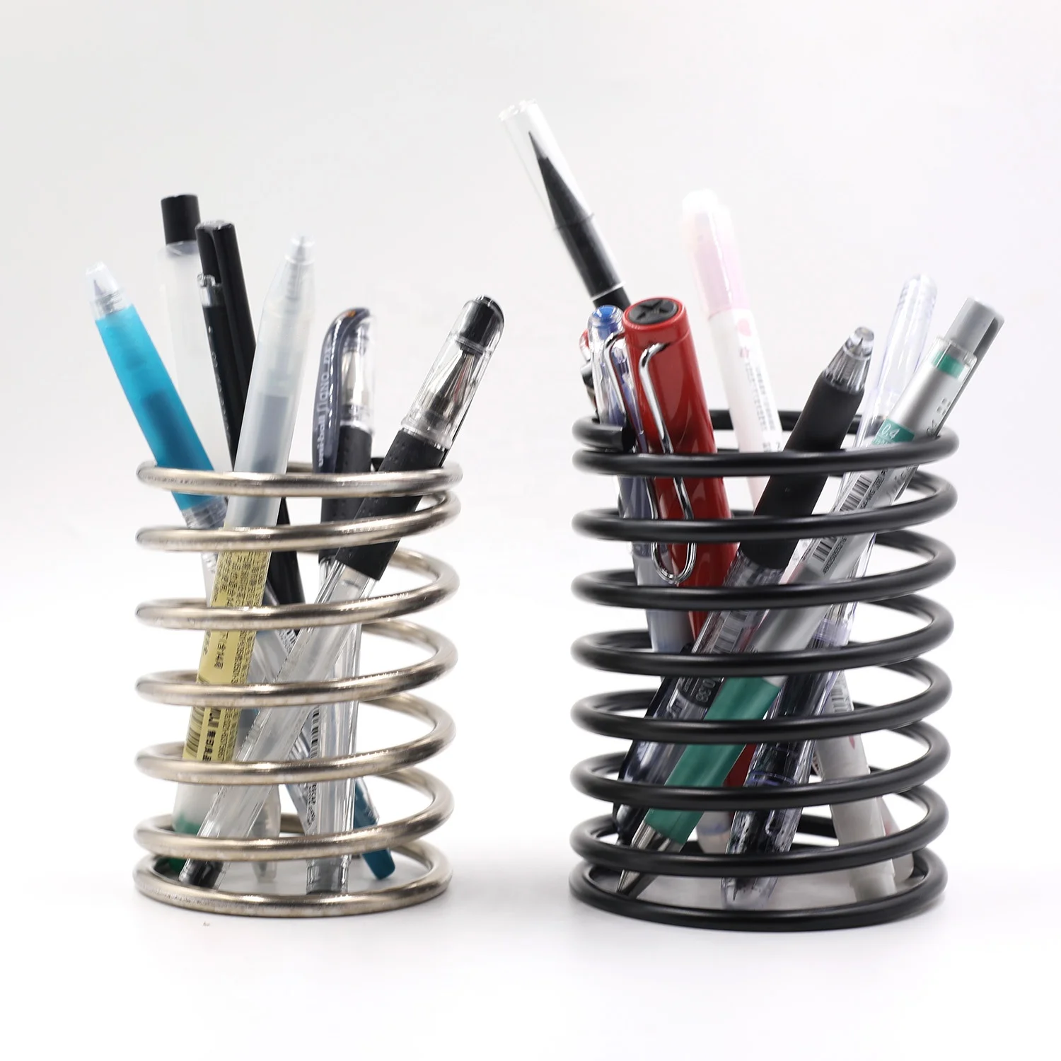 Matte Black Stainless Steel Carbon Steel Spring Pen Holder Spring Coil