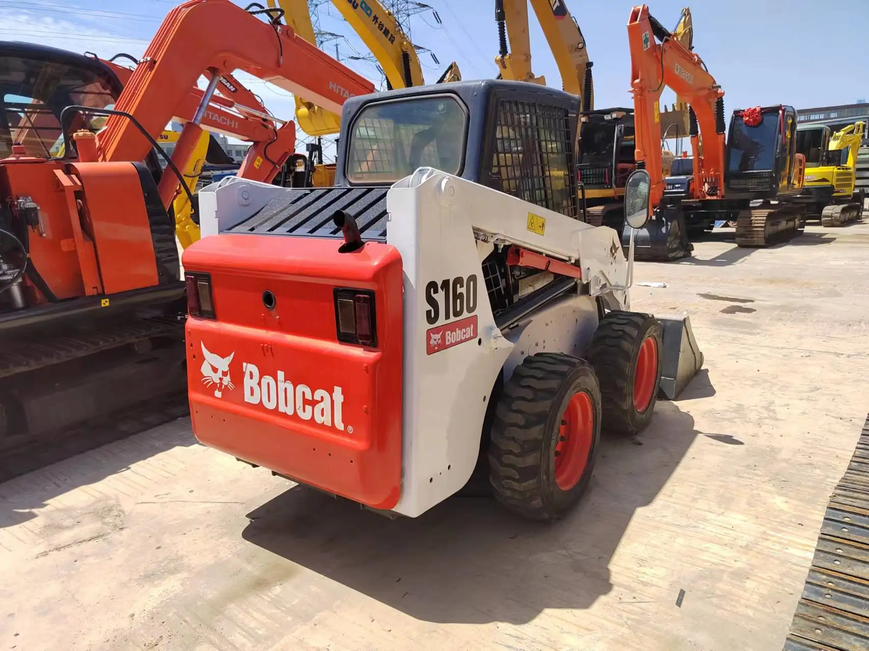 Экскаватор-погрузчик Bobcat S160 оригинальная покраска Строительная техника подержанный колесный погрузчик продажа