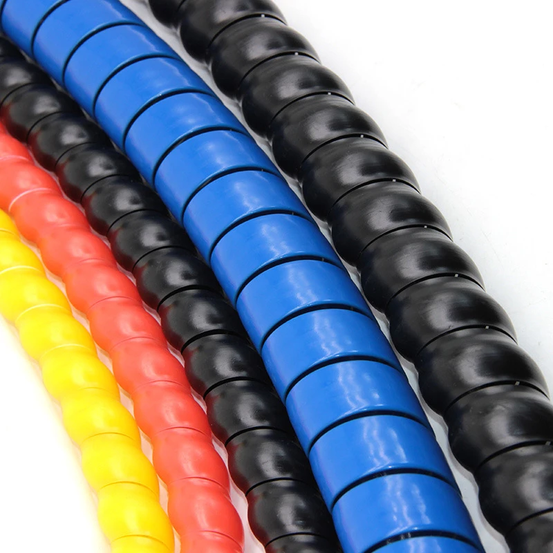 Flexible Spiral Tube Wrap Cable Management Sleeve Computer Wire Manage Cord 3 Meters Length Black