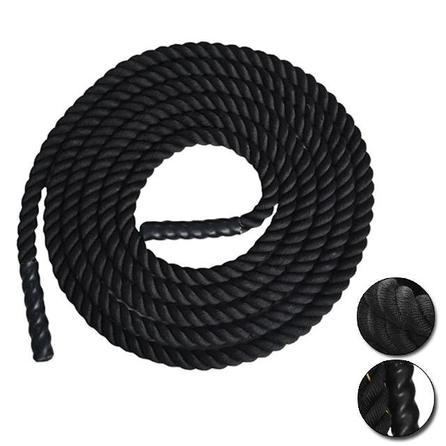 Gym Workout Training Power Battle Rope With Nylon Cover 28mm Diameter Poly Dacron 9 meters Length Battle Rope