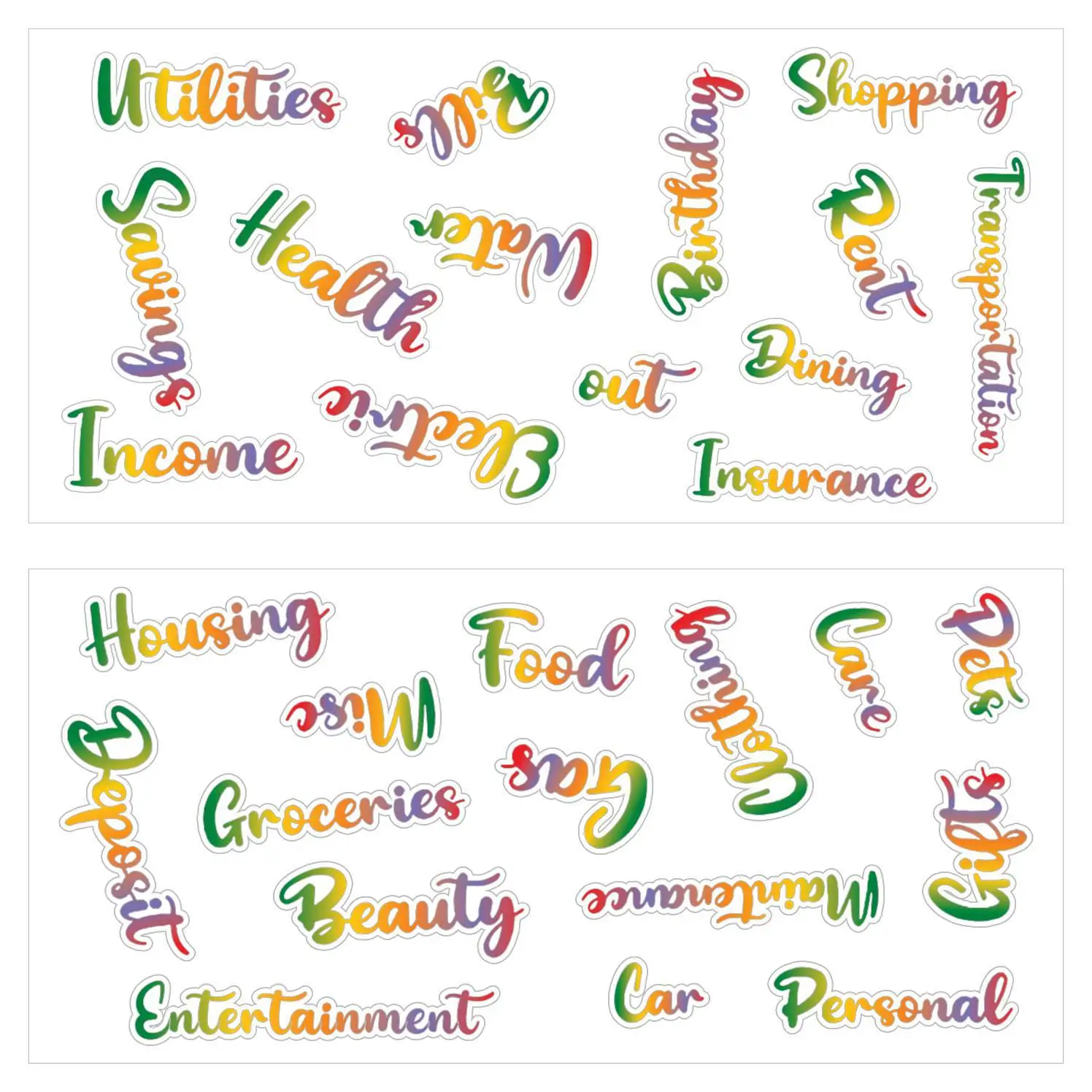 A6 cash binder kit organizer planner budget binder accessories with Insert, sticker, inside pages, separator page