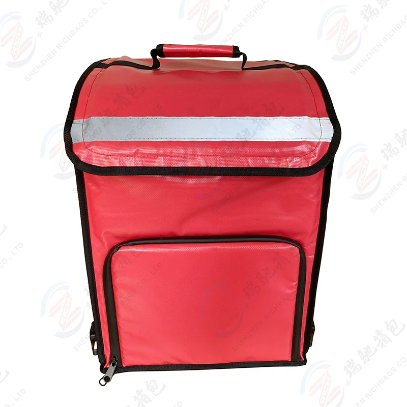 New Fashion Large Pizza Hot Cooler Orange Backpack Insulated Thermal Food Delivery Bags (1600294660490)