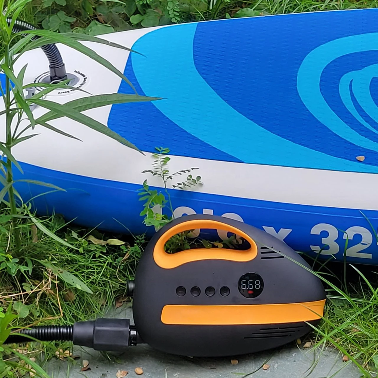 20PSI SUP насос с автоматическим выключением/12 В DC автомобильный разъем Электрический портативный воздушный