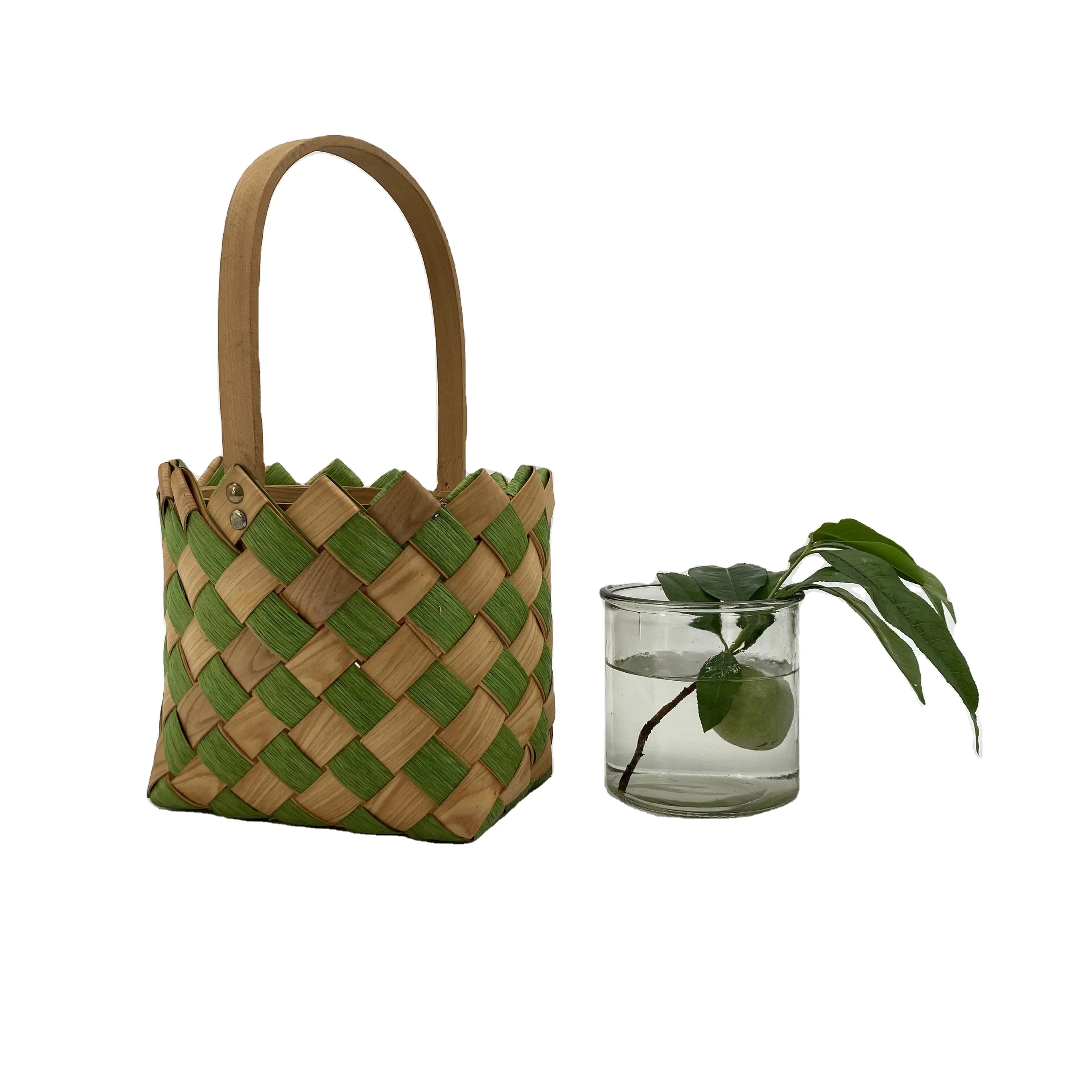 
Outdoor garden camping picnic gift flower fruit food bread wine bamboo wicker storage hamper basket 