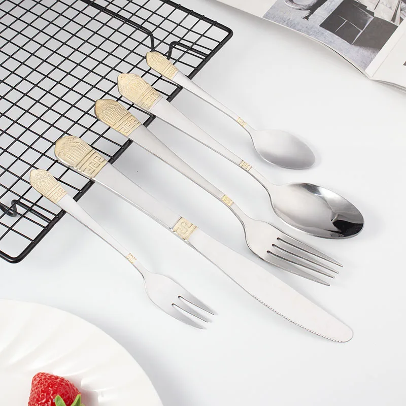 Hot-selling 72pcs Flatware Sets Stainless Steel Silver 24K Cutlery Set with Wooden Box