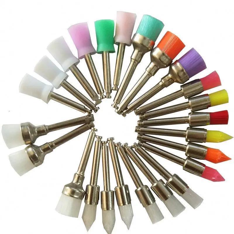 Полировальная щетка для стоматологического набора, одноразовая зубная щетка с защелкой/винтовой чашкой профи (для против угла)