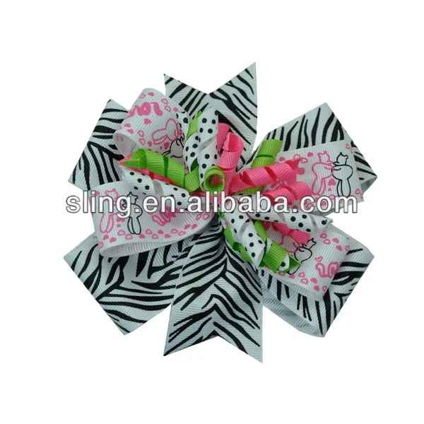 Factory Colorful Artificial Lily and Rose Ribbon Flowers for sale
