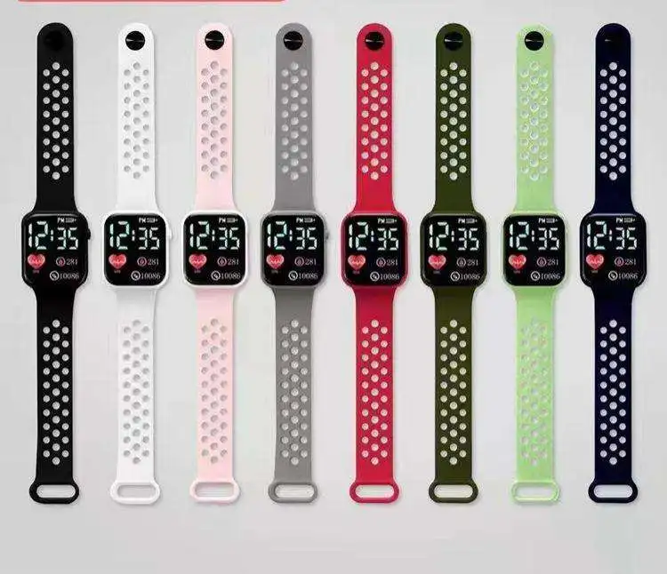 New produce Student electronic watch Cheap silicone lighting sport Child LED Watch For Kids Digital Watches